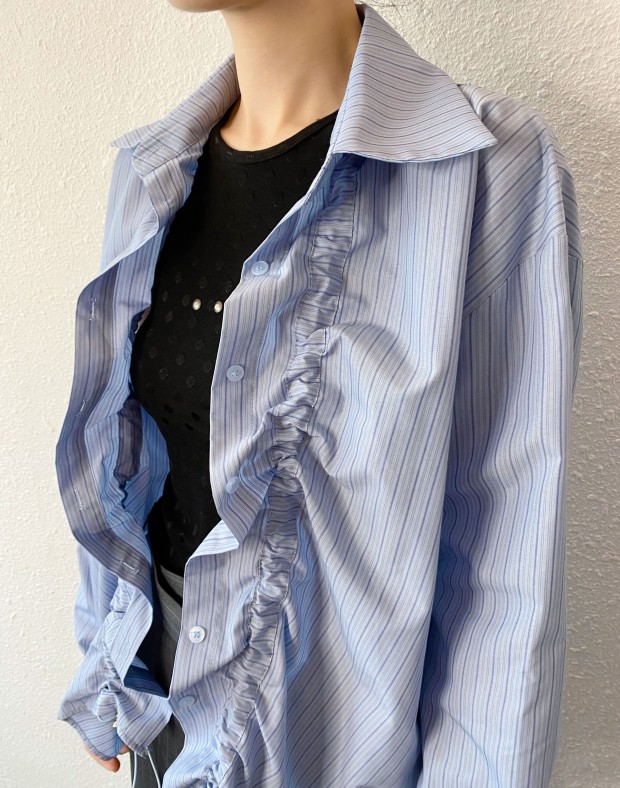 Blue Pin Stripe 3D Shirt #250413